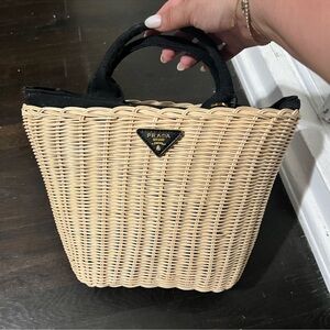 Prada Raffia Straw Bag